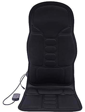 Masseur de Dos avec Chaleur,Coussin de Massage Par Vibrations avec 8 Nœuds et Modes de Massage Soulager Fatigue,Pour Fauteuil Inclinable, Chaise de Bureau