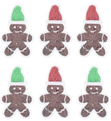 Alipis 6stücke Schneemann-aufnäher Weihnachten Lebkuchenmann-stickpatch Stoffapplikation mit Pailletten zum Aufbügeln für Diy-kleidungsaccessoires und Weihnachtsbastelbedarf