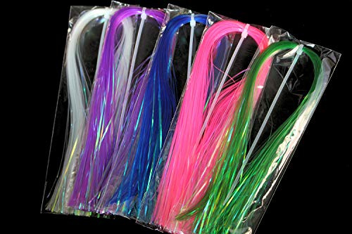 Tigofly Flashabou Flacher holografischer Lametta, 1 mm, 5 Farben