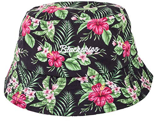 Blackskies® Bucket Hat | Damen Herren Sonnenhut | Fischerhut mit Blumenmuster Toller Sommer Sommerhut für den Urlaub Cap - Basecap Männer Frauen Unisex Streetwear Outdoor Freizeit