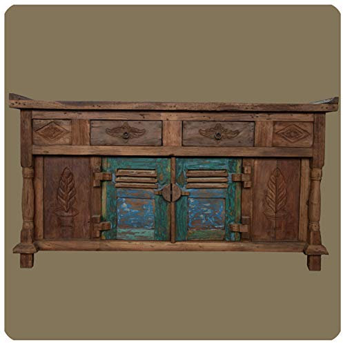 Massivholz-Kommode Java 3 aus Alt-Teakholz I Stil: Vintage - Boho - Shabby I Modell 3