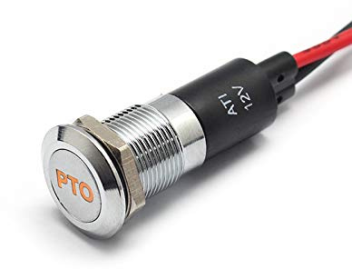 Alpinetech PL12MS 12mm 1/2 12V LED Metal Signal Indicator Pilot Dash Light (PTO)