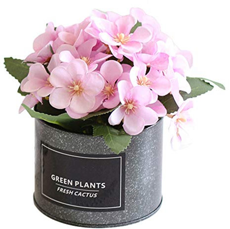 YMZ Künstliche Pflanze, Begonie, Blumentopf, Bonsai, für Zuhause, Garten, Party, DIY, Dekoration, getopft violett