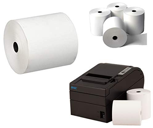 Thermopapier-Kassenrollen, 80 x 80 x 12,7 mm, geeignet für EPOS Epson, Star, Samsung, Bixolon, POS-Terminals, 20 Stück