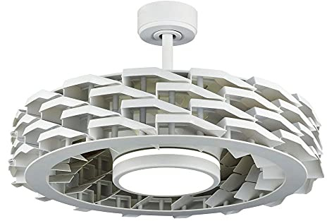 SULION SULION-1000757 Bianco ventilatore da soffitto WIFI senza pale doppio led 36+15W telecomando
