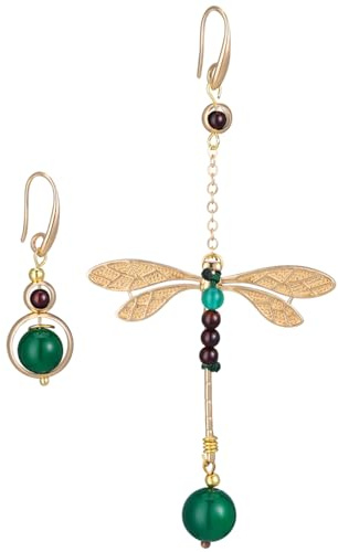 Holibanna Asymmetrische Libellenohrringe Retro Ethno Ohrhänger Ohrhänger Ohrschmuck für Frauen