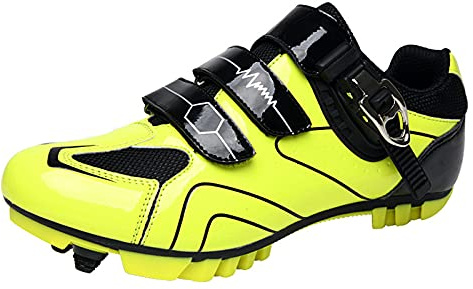 Scarpe da Ciclismo MTB per Uomo Donna Scarpe da Mountain Bike Traspirante Antiscivolo Compatibile con Tacchette da Corsa SPD e Pedale di Blocco Green 260