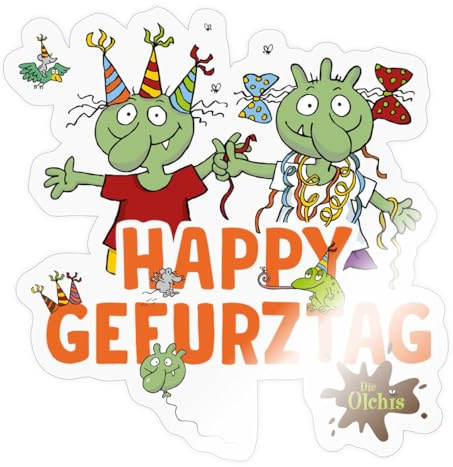 Die Olchis Classic Happy Gefurztag Geburtstag Sticker Aufkleber