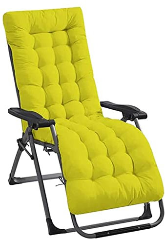 PIPOEI Auflage für Gartenliege Deckchair Auflage 125x48x8 cm,gebürstete Baumwolle Deckchair Auflage,Polster Sonnenliege Strandliege für Innen, Außen, Urlaub(Size:Grün)