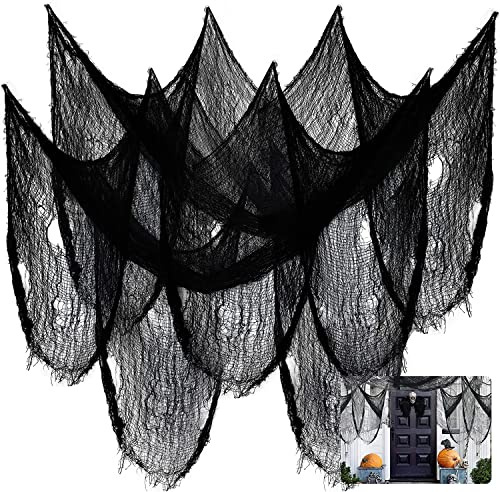 Yi'antai Gaze d'halloween, Effrayante Gaze 120x 1000 cm, Tissu Halloween, Chiffon Effrayant Spooky Gaze pour Fêtes d'halloween, Maisons Hantées, Portes d'Entrée à l'Extérieur