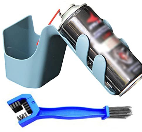 Pomurom Motorcycle Chain Oil Storage Box with Splashproof Tools and Cleaning Brush - Anti-Spray Kit for Motorbike