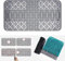 Protector fregadero cocina, alfombrilla silicona fregadero 66 x 35 cm, se puede cortar，plegable, resistente al calor y antideslizante, inserto protector para bandeja de goteo de cocina