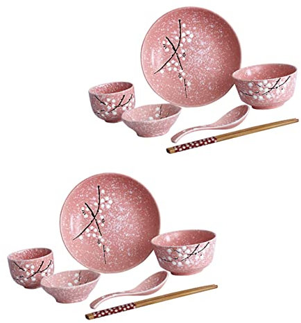 Cabilock 1ensemble Set De Vaisselle Céramique Ensemble De Couverts Créatif Service Complet Avec Bols Assiettes Matériau Sûr Et Facile à Nettoyer Pour Usage Quotidien Et Événements
