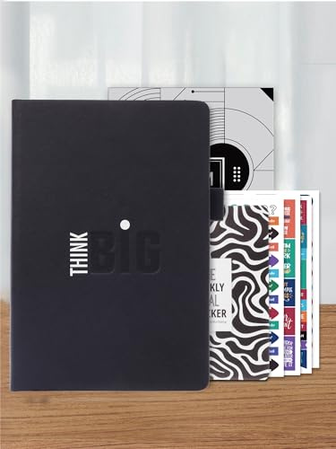 DOODLE | Kit de planificador de productividad A5 2024 | Sin fecha | Encuadernación dura | 288 páginas | 12 planificadores mensuales + planificador de comidas de bolsillo + 200 + calcomanías + tarjetas
