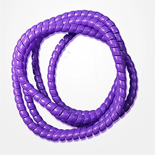 Spiral Wickeln 2 Meter Pipe Wire Protective Sleeve 8mm 10mm 12mm 14mm 16mm Spiral Wrap Sleeving Tube Flame Retardant Cable Sleeves Band Winding Schlauch Abdeckung(Color:Purple,Size:8mm inside diameter