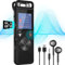 Hinne 80G Digitale Diktiergeräte, Aufnahmerät mit Surround, Mikrofon Voice Recorder 3072 Kbps HD-Aufnahme, 1000 Stunden Audio Recorder Mobile Rekorder mit Passwort für Unterricht, Meetings