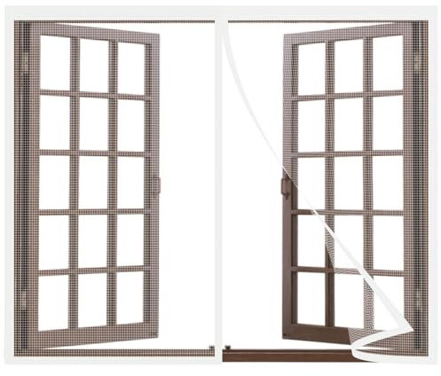 Fliegengitter BalkonFenster 120x200cm Magnetischer Fliegenvorhang Moskitonetz,Magnetverschluss,Fliegengitter Magnetvorhang für Küche/Wohnzimmer/Schlafzimmer Schwarz