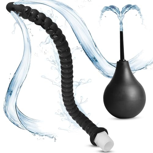 30cm Po Dusche mit 89ml Analdusche für Analverkehr,Analdusche Klistier Einlauf,Einlauf zur Darmreinigung,Intimdusche Wochenbett,Anal Klistierspritze(S:30CM+Po Dusche)