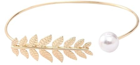 legacci per tende, legacci per tende, Fermatenda for tende in metallo, confezione da 2, con foglie di perle, for tende, decorazioni for la casa, soggiorno, decorazione for tende, argento(Golden)