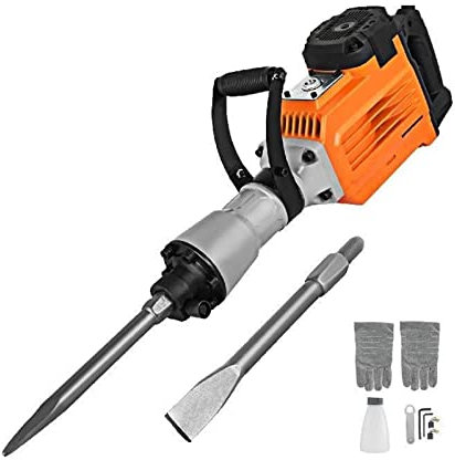 Perceuse à percussion de démolition 3600 W avec 2 burins marteau-piqueur lourd perceuse électrique à béton for béton Pour les débutants en bricolage