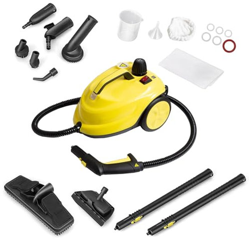 Pulitore a Vapore Multiuso, 2000W Pulitore a Vapore Casa con Serbatoio da 2L, Pulitore a Vapore Portatile per Pulizie Profonde Pavimenti,Tappeti, Divani, Piastrelle, Finestre e Macchine