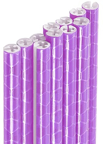 HARFINGTON 12pcs Bike Reflective Spoke Skins 0.2 Plastic Bicycle Spoke Reflectors Spoke Covers Trim Wrap Wheel 360°Visibility for Road Mountain Bike Motorcycles Decoration, Purple