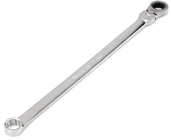 TEKTON 17 mm Long Fixed/Flex Head Ratcheting Box End Wrench | WRB35417