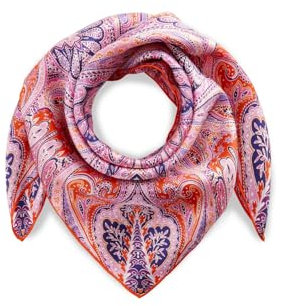 CODELLO SQUARE SILK PAISLEY rot-64X64CM - 64X64CM