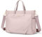 GOLF SUPAGS Sac Fourre-Tout Pour Ordinateur Portable 15.6 Pouces, Sac à Bandoulière Pour Ordinateur Pour Femme, Sac à Main élégant Pour Le Travail et Les Voyages (Gris Rose)
