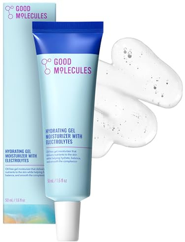 Good Molecules Hydrating Gel Moisturizer – Lightweight Water-Based Gel, Fast-Absorbing Oil-Free Moisturizer for Oily & Combination Skin with Hydrating Electrolytes, Fragrance-Free Face Care