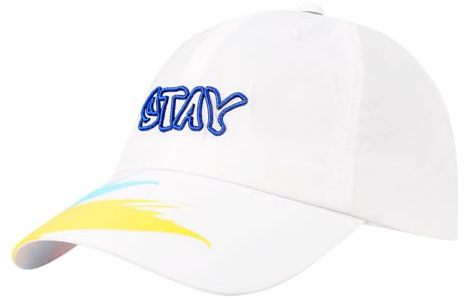 RUIXIA Stay Kids Graffiti Baseball Cap - UPF50+ Sun Protection, Adjustable 50-55cm, Breathable Cotton for Outdoor Play & School Daily