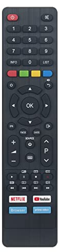 AULCMEET Télécommande Universelle Convient pour Saba OK KUNFT Princess TV K5132H32H K5133H40F K5182H24H ODL24676H-TIB LCB32G5SP SB32HDS195 K5130H43U