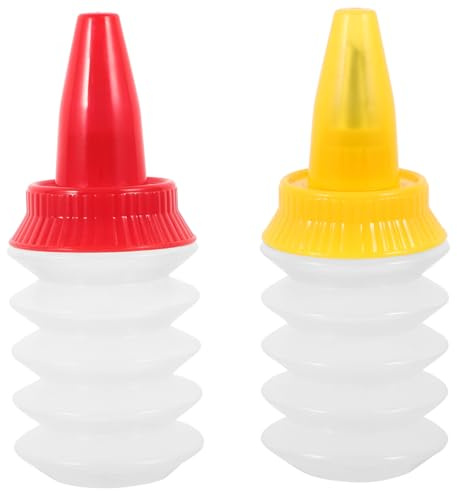 Gatuida 2piezas Botellas Para Glaseado Reutilizables Botellas De Repostería Plásticas Para Decorar Galletas y Pasteles Squeeze Para Crema y Decoración Navidad y Repostería
