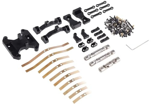 Rc Repairs Parts For WPL B16 B36 1/16 RC Car Metal Balance Chassis Board Seesaw For Spring Plate Drive Shaft Upgrade Parts Modified Accessories(Black)