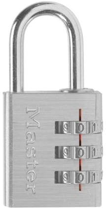 Master Lock 630D Set Lock Resettable Combination Padlock, 3/16 in Dia, 1 in H X 9/16 in W, Aluminum, Nickel, 1-3/16 in. Wide