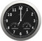 bonVIVO Timerider Horloge Murale Radio-Pilotée Ultra-Précise, Pendule Murale Silencieuse pour Salon/Cuisine/Bureau, Pendule Murale Aluminium avec Thermomètre Et Hygromètre Intégrés - 30,5 cm
