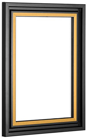 Bildershop-24 Schattenfugenrahmen Gladi5 zum Einrahmen von Acrylglas, Glas, Alu-Dibond, Forex Bildträgern Neu mit 0.5cm Schattenfuge Gladi5 60x120cm Schwarz (matt)