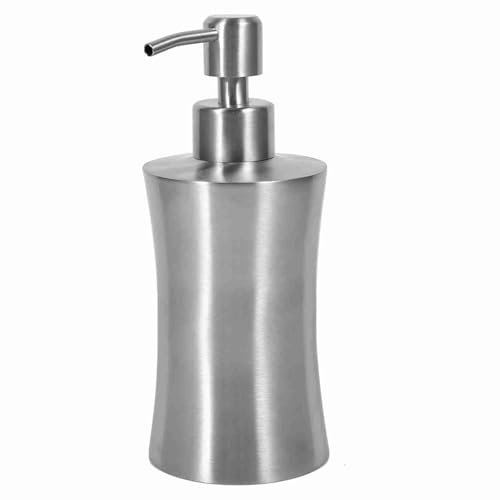 Seifenspender aus 304 Edelstahl, 400ml, Silber, Pumpflasche für Küche und Bad, Flüssigseifenspender
