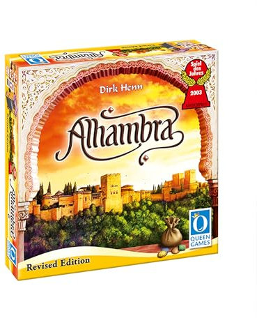 Queen Games Alhambra Revised Edition - Brettspiele Spaß ab 8 Jahren für 2-6 Spieler, Spiel des Jahres 2003, Gesellschaftsspiele für Erwachsene & Kinder
