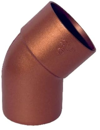 Dianhydro Curva 45° x 100mm Rame Rosso per Tubi di Scarico pluviale, Multicolore, Standard