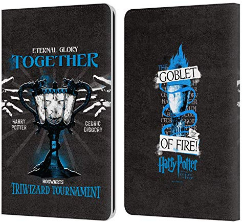 Head Case Designs Licenciado Oficialmente Harry Potter Triwizard Cup Harry Cedric Cáliz de Fuego I Carcasa de Cuero Tipo Libro Compatible con Kindle Paperwhite 1/2 / 3