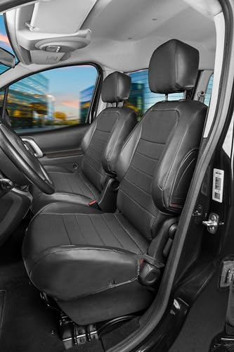 Walser Premium Transporter Sitzbezüge Auto für VW T4 1990-2004, 2 Einzelsitzbezüge Vorne, Sitzschoner, Sitzauflagen Set für Van