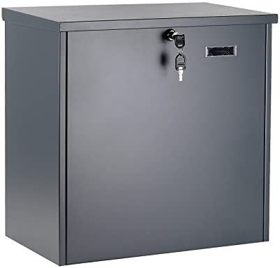 XPOtool Cassetta postale per pacchi grigia 50,8x31,5x50 cm Portapacchi Cassetta della posta a parete