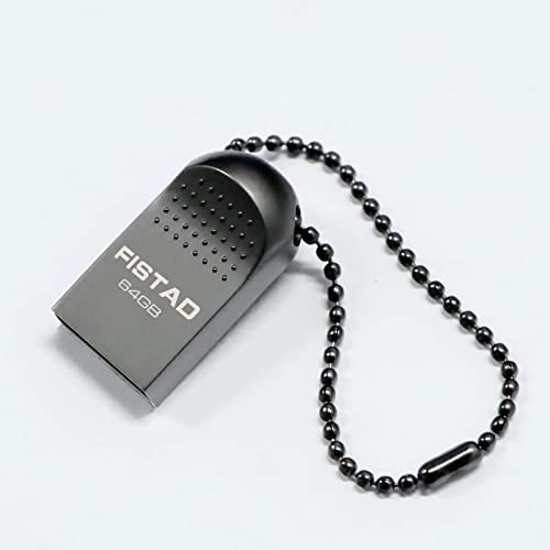 Clé USB 64 Go USB 2.0 Flash Drive Métal USB 64Go Mini Mémoire Stick Portable（Noir）