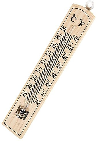 SIDCO Thermometer 1 x Holz Außen Innen Außenthermometer Analog Gartenthermometer Raum