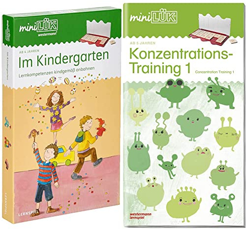 miniLÜK-Set: Im Kindergarten: Lernkompetenzen kindgemäß anbahnen (miniLÜK-Sets, Band 4) & miniLÜK-Übungshefte: miniLÜK: Kindergarten/Vorschule: Konzentrationstraining 1