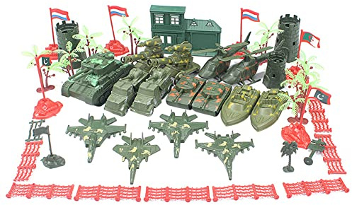 41 Stück Armee Soldaten Figuren Set,Soldaten Spielset,Militärsoldat Spielzeug Figuren,Kunststoff Armee Soldaten Figuren Militärspielset mit Soldaten,Flugzeugen,Panzern,Flaggen für Kinder 3+