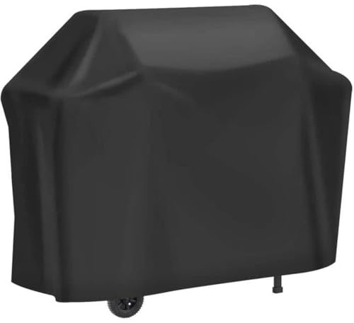 PATIO PLUS Grillabdeckung, Heavy Duty Outdoor BBQ Abdeckung 420D Oxford Fabric, Gas Grill Abdeckung Wasserdicht Winddicht UV (Schwarz) 147x61x117cm