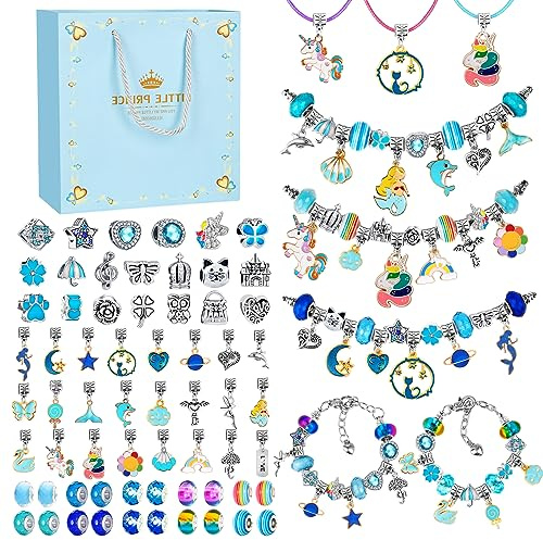 WEVOL Geschenk für Mädchen 5-13 Jahre, DIY, Charms, Armband, Herstellung, Schmuck, Idee, Ostern, Weihnachten
