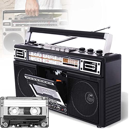DPDZSW Radio Portatile, Registratore con Bluetooth, Radio FM/AM, Altoparlanti Stereo con Lettore CD, Porta USB, SD Vintage Lettore con Jack per Cuffie, per Le Riunioni di Famiglia/Viaggio